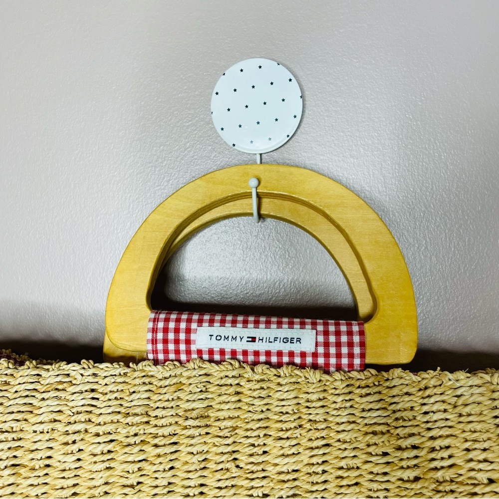 Straw Tommy Hilfiger gingham purse - Picture 2 of 8